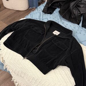 Aerie Black Bomber Jacket